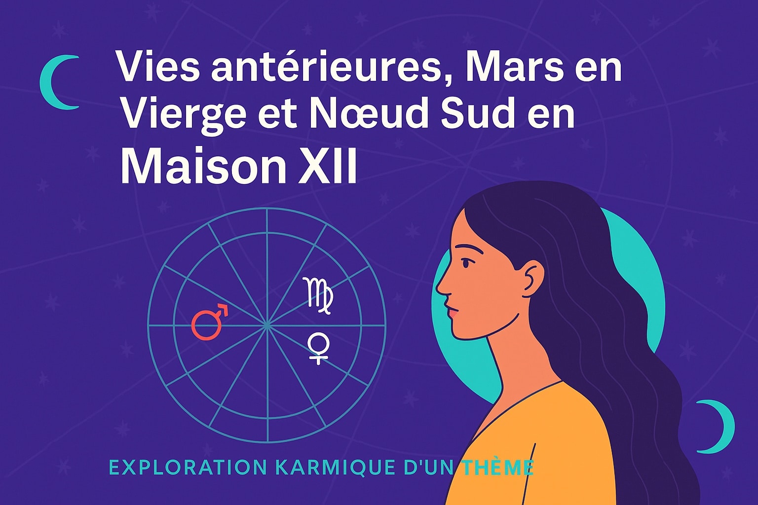 Vies antérieures, Mars en Vierge et Nœud Sud en Maison XII : exploration karmique d&rsquo;un thème